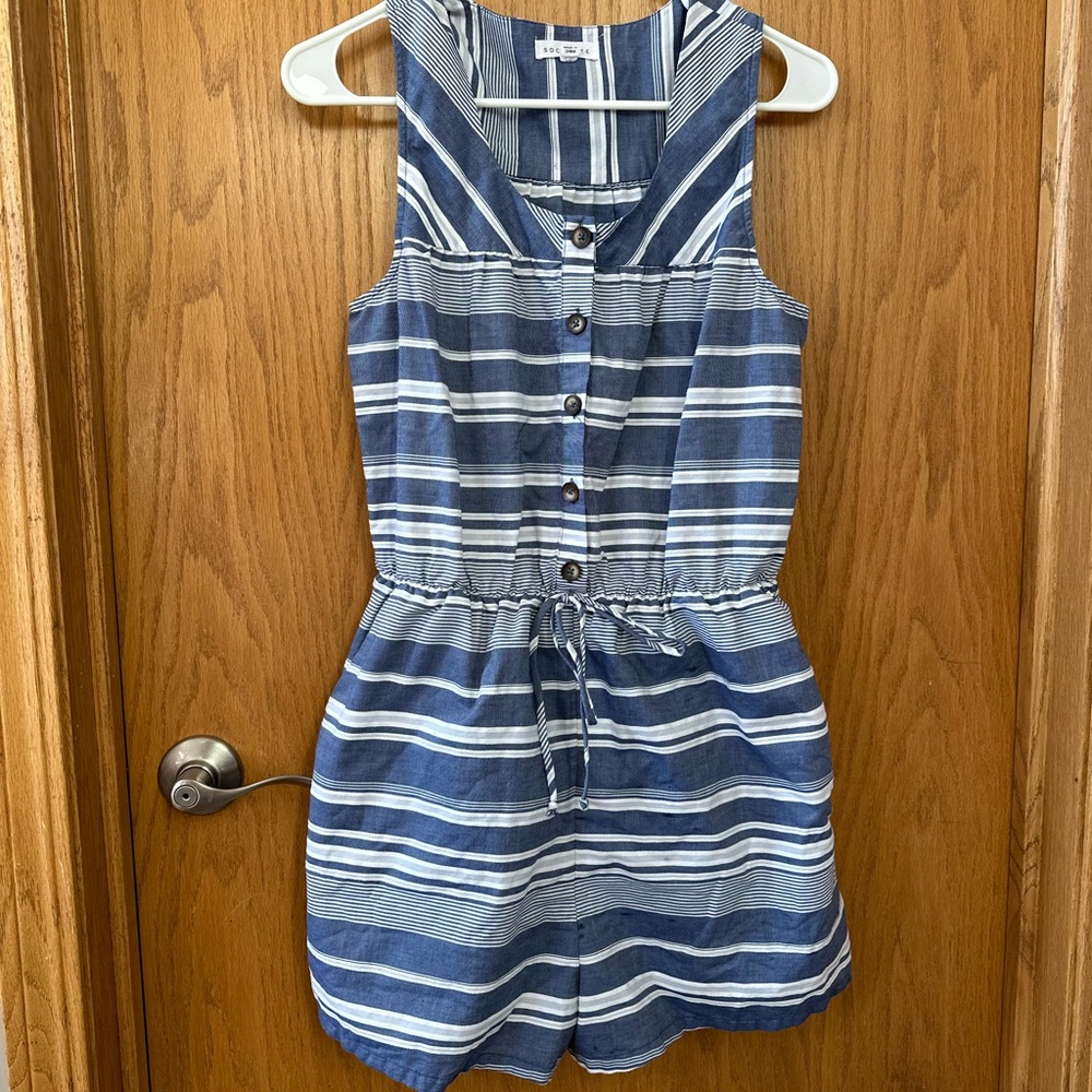 Size medium striped romper